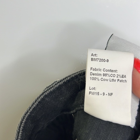 R13 JAPANESE DENIM KNEE CHAPS SHREDDED BLACK  & LEATHER SZ 24 - Picture 11 of 12